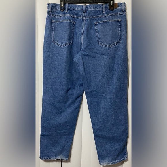 EUC LL Bean Double Jeans, Relaxed Fit, Cotton, Flannel Lined, Sz 42x34, Denim​ - Picture 11 of 15